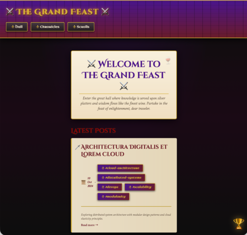 Generated site variant with feast-style theme
