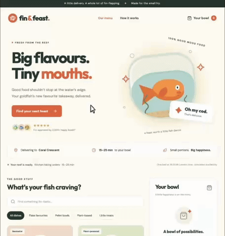 Fin & Feast, the Next.js demo application