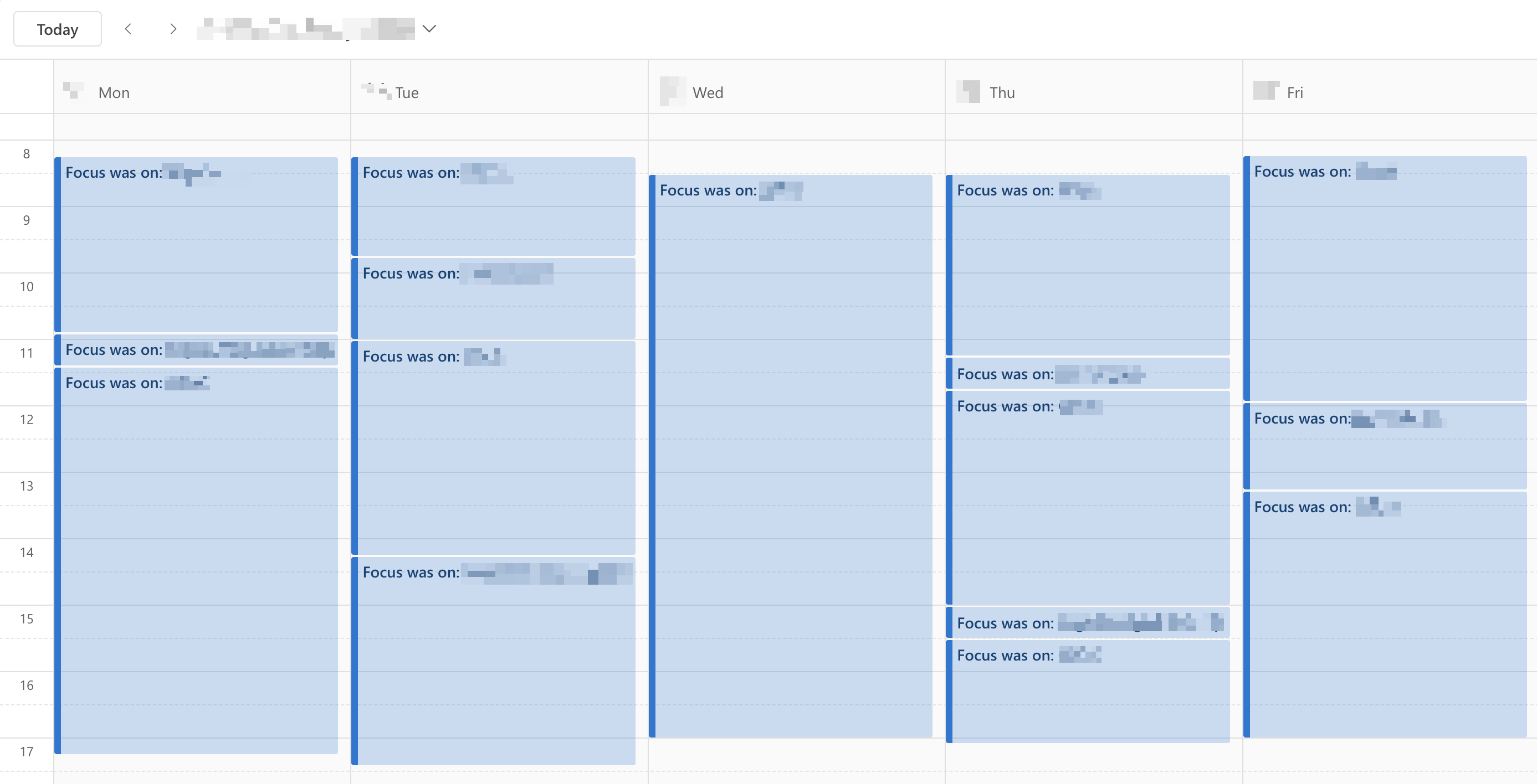 outlook calendar with calendar segments